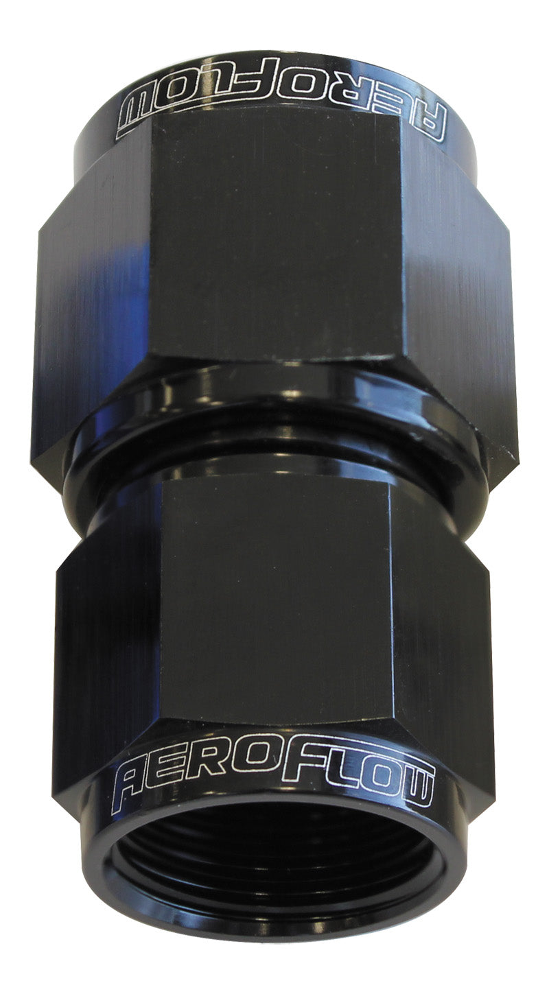 STRAIGHT FEMALE FLARE -6AN    BLUE SWIVEL COUPLER