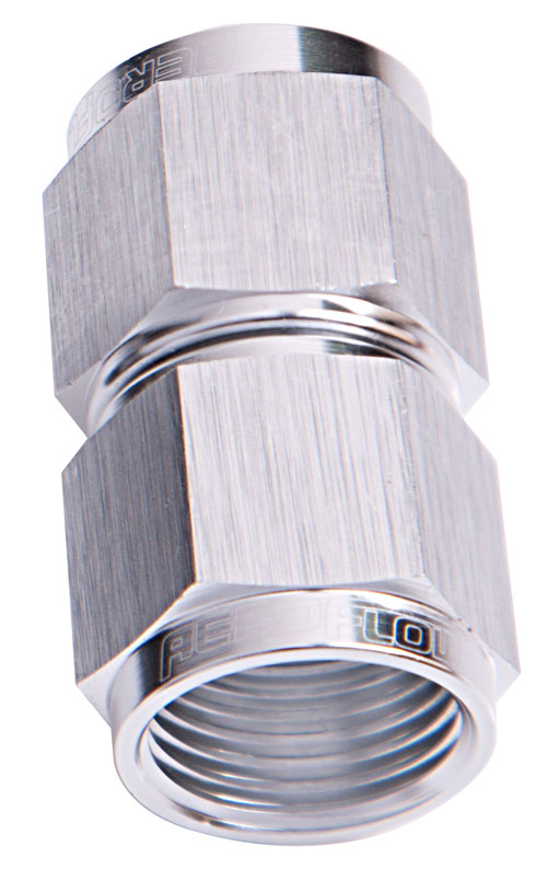 STRAIGHT FEMALE FLARE -12AN   SILVER SWIVEL COUPLER