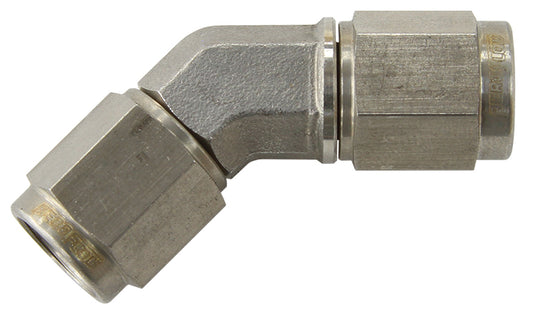 S/S 45 DEG FEMALE FLARE -3AN  STAINLESS STEEL SWIVEL UNION Default Title