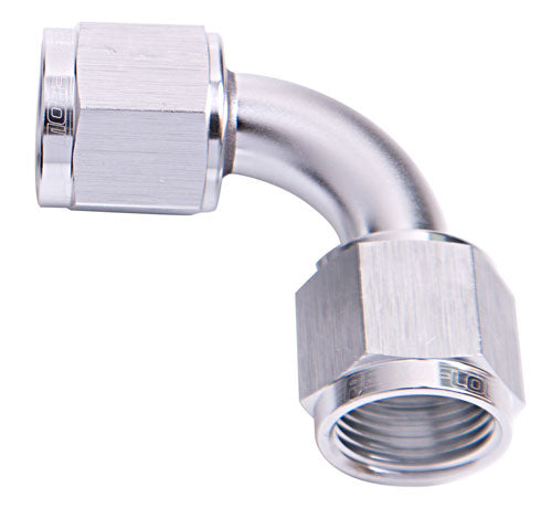 90 DEG FEMALE FLARE -8AN      SILVER SWIVEL UNION