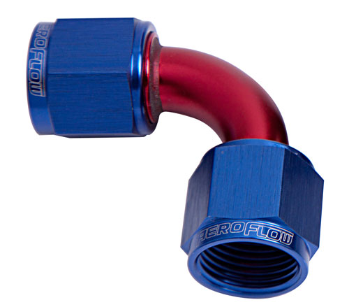 90 DEG FEMALE FLARE -16AN     BLUE SWIVEL UNION