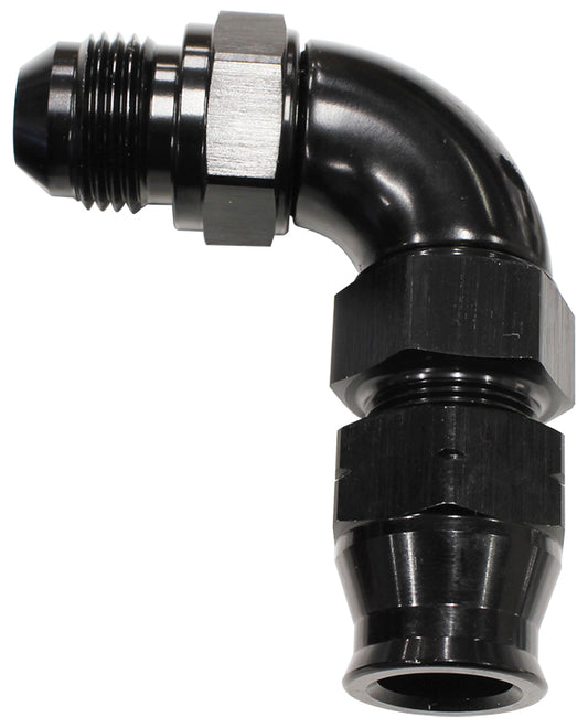 1/4" TUBE 90 deg male -4AN    BLACK SWIVEL NUT WITH OLIVE Default Title