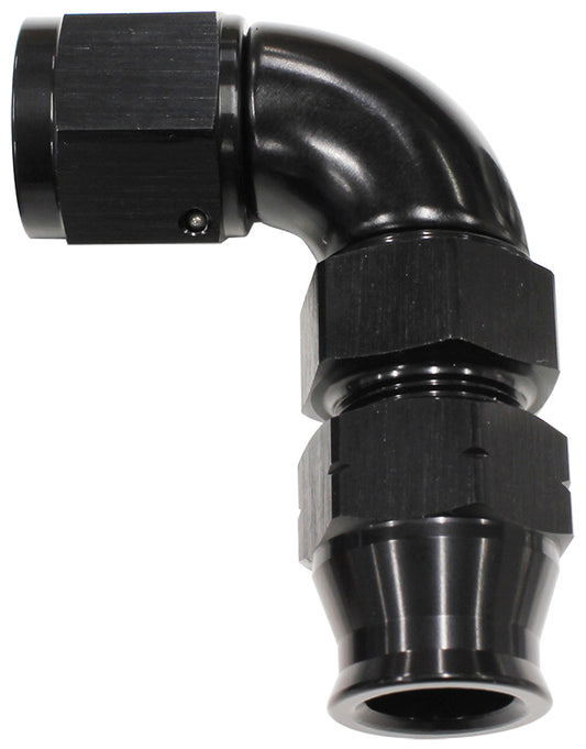1/4" TUBE 90 deg female -4AN  BLACK SWIVEL NUT WITH OLIVE Default Title