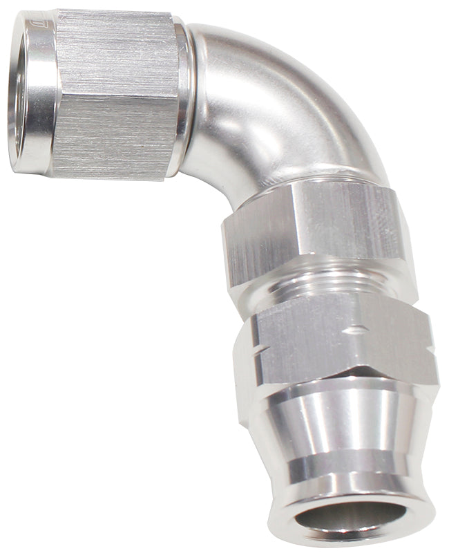 1/2" TUBE 90 deg female -8AN  SILVER SWIVEL NUT WITH OLIVE