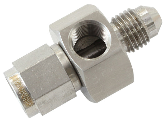 STRAIGHT FEMALE - MALE -4AN   STAINLESS  WITH 1/8" NPT PORT Default Title