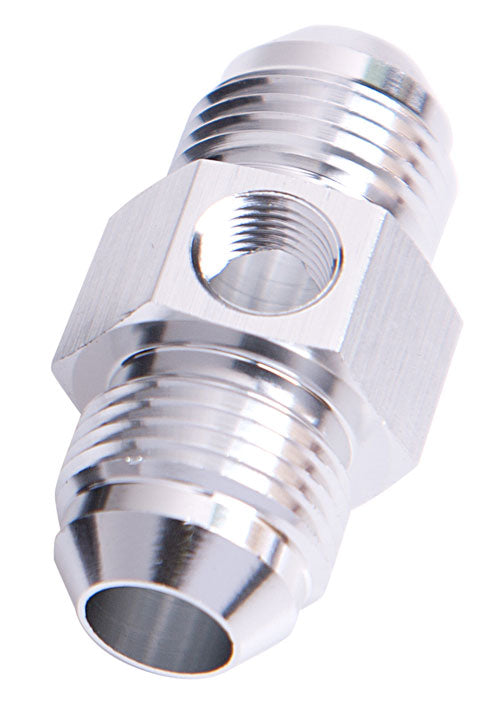 STRAIGHT MALE - MALE -16AN    SILVER WITH 1/8" NPT PORT