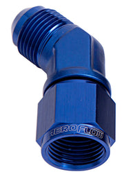 45 DEG FEMALE - MALE -3AN     BLUE SWIVEL NUT