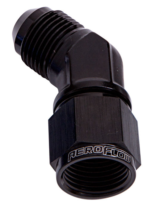 45 DEG FEMALE - MALE -6AN     BLACK SWIVEL NUT Default Title
