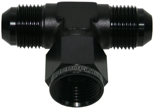 AN TEE -6AN FEMALE NUT        BLACK SWIVEL NUT ON SIDE