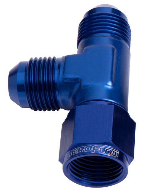 TEE -16AN FEMALE SWIVEL ON RUNBLUE SWIVEL NUT