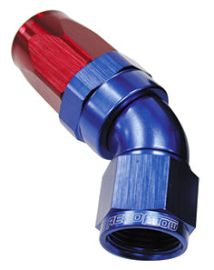 45 DEG HOSE END -04AN BLUE    FULL FLOW TAPER STYLE
