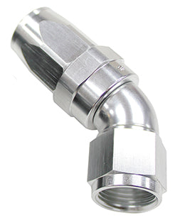 45 DEG HOSE END -10AN SILVER  FULL FLOW TAPER STYLE