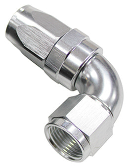 90 DEG HOSE END -10AN SILVER  FULL FLOW TAPER STYLE Default Title