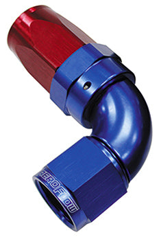 90 DEG HOSE END -16AN BLUE    FULL FLOW TAPER STYLE