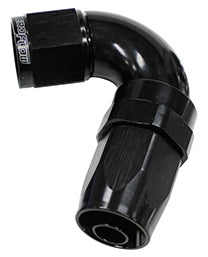 120 DEG HOSE END -8AN BLACK   FULL FLOW TAPER STYLE