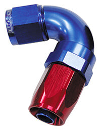 120 DEG HOSE END -12AN BLUE   FULL FLOW TAPER STYLE