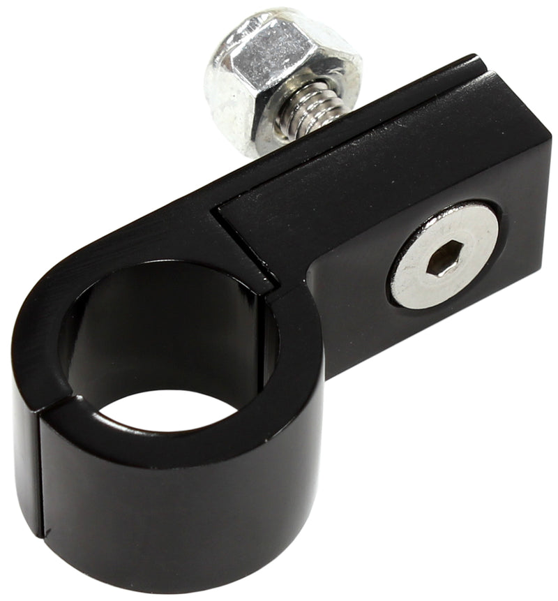 BILLET P STYLE CLAMP 3/16 LINEBLACK 4.7MM ID OR 3/16" ID
