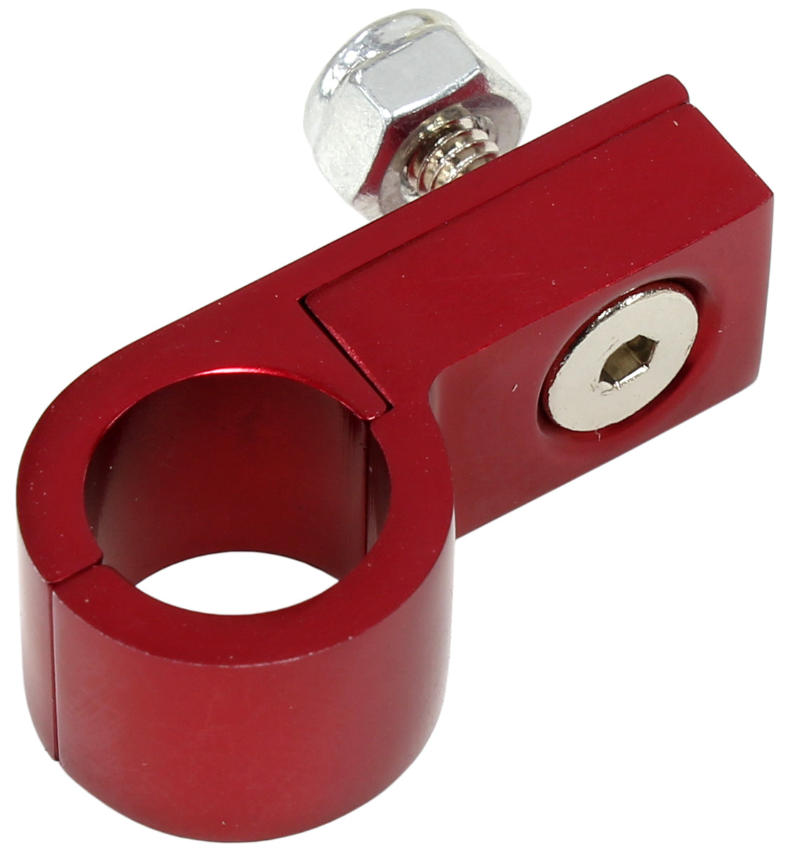 BILLET P STYLE CLAMP -8 HOSE  RED 16MM ID OR 5/8" ID Default Title