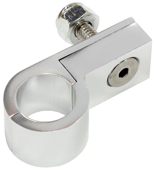 BILLET P STYLE CLAMP -12 BRAIDSILVER 24MM ID OR 7/8" ID