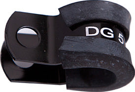 CUSHIONED P CLAMPS -7AN 5PK   BLACK 11MM ID OR 7/16" ID