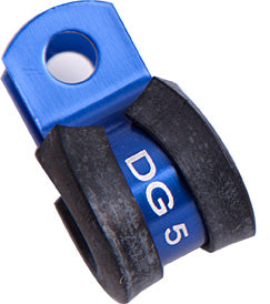CUSHIONED P CLAMPS -8AN 5PK   BLUE 12.6MM ID OR 1/2" ID