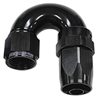 180 DEG HOSE END -16AN BLACK  FULL FLOW TAPER STYLE