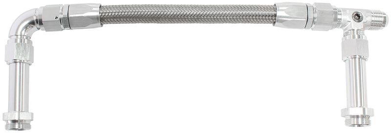 HOLLEY DUAL INLET -8AN 4500   SILVER SUIT DOMINATOR CARBS