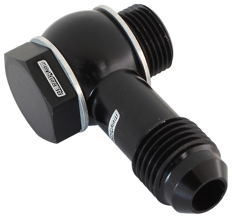 HOLLEY FITECH 9/16"-24 to -6  INLET FITTING KIT BLACK