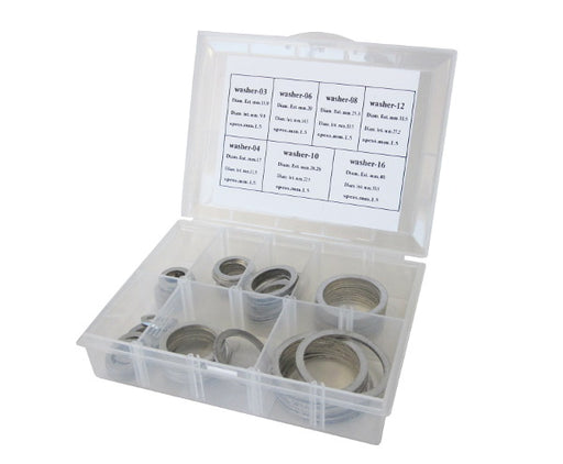 ALLOY CRUSH WASHER METRIC KIT SIZES INCLUDE M6 TO M24