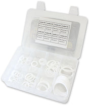 TEFLON WASH PK -3AN TO -20AN  10 OF EACH IN PLASTIC CASE