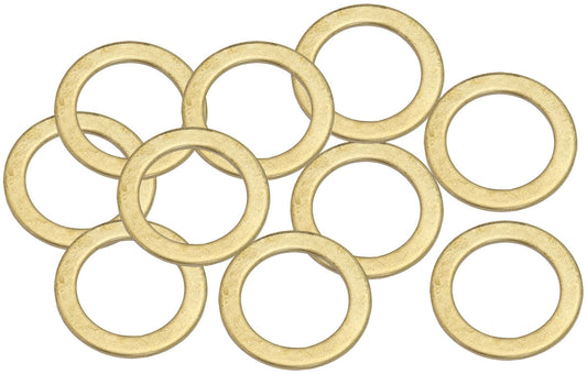 BRASS CRUSH WASHER METRIC M14 14MM ID SUIT M14 THREAD 10 PAC