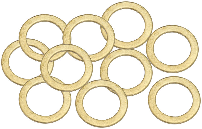 BRASS CRUSH WASHER METRIC M14 14MM ID SUIT M14 THREAD 10 PAC