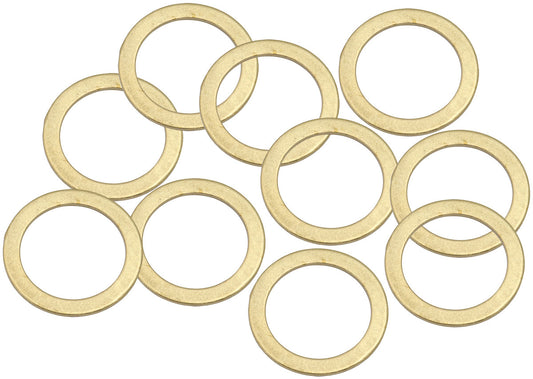 BRASS CRUSH WASHER METRIC M20 20MM ID SUIT M20 THREAD 10 PAC