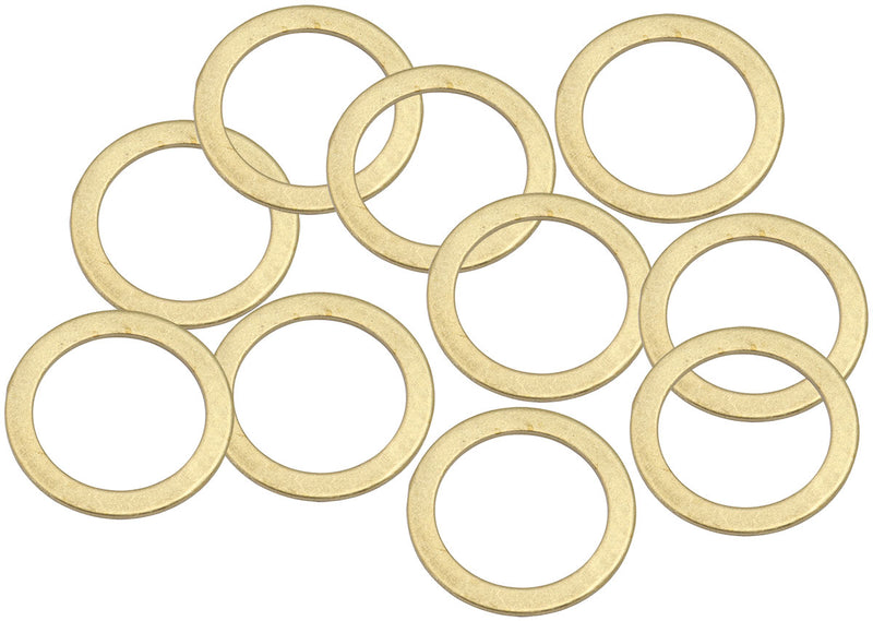 BRASS CRUSH WASHER METRIC M20 20MM ID SUIT M20 THREAD 10 PAC