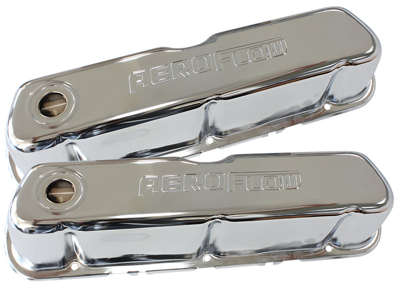 STEEL VALVE COVERS, SBF       CHROME WITH AEROFLOW LOGO Default Title