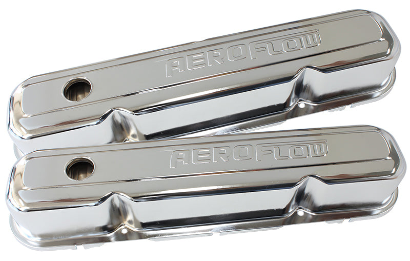 STEEL VALVE COVERS CHRYSLER SBCHROME WITH AEROFLOW LOGO