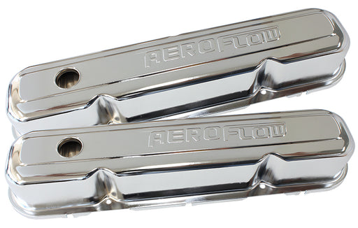 STEEL VALVE COVERS CHRYSLER SBCHROME WITH AEROFLOW LOGO
