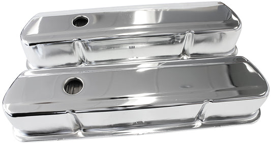 STEEL VALVE COVERS, 253 308   TALL, CHROME WITHOUT LOGO Default Title