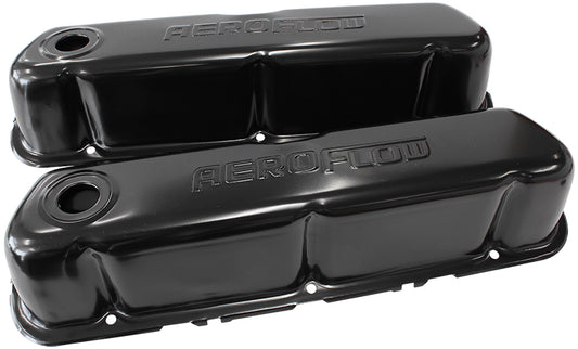 STEEL VALVE COVERS, SBF       BLACK WITH AEROFLOW LOGO Default Title