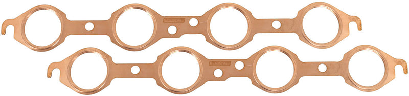GM LS ROUND EXHAUST GASKETS   COPPER EMBOSSED PAIR LS1 CHEV