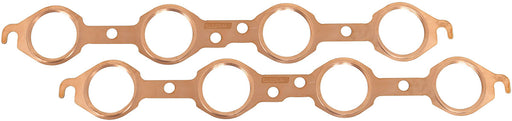 GM LS ROUND EXHAUST GASKETS   COPPER EMBOSSED PAIR LS1 CHEV