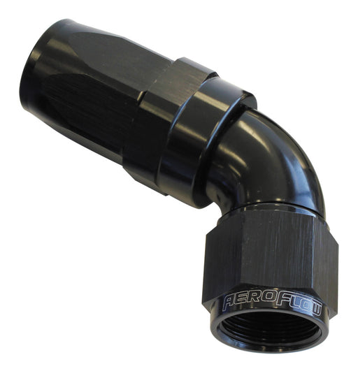 60 DEG HOSE END -08AN BLACK   FULL FLOW TAPER STYLE