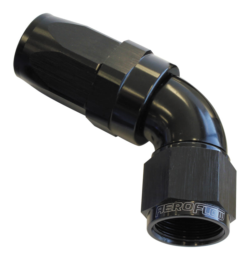 60 DEG HOSE END -10AN BLACK   FULL FLOW TAPER STYLE