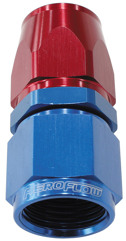 ALLOY STRAIGHT HOSE END -3AN  BLUE SWIVEL NUT SUIT TEFLON Default Title