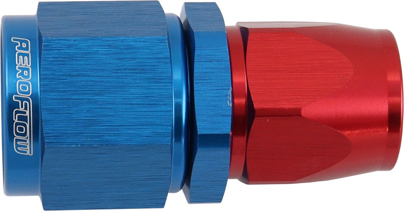 STEPPED STRAIGHT END -6 HOSE  TO -8AN REDUCER HOSE END BLUE TEFLON AF 201-06-08D