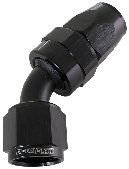 ALLOY 45 DEG HOSE END -3AN    BLACK SWIVEL NUT SUIT TEFLON Default Title