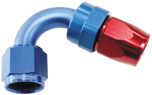 ALLOY 120 DEG HOSE END -4AN   BLUE FULL SWIVEL SUIT TEFLON