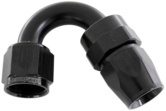 ALLOY 150 DEG HOSE END -3AN   BLACK FULL SWIVEL SUIT TEFLON Default Title