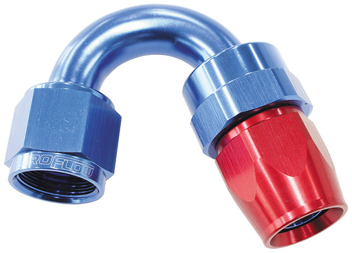 ALLOY 150 DEG HOSE END -6AN   BLUE FULL SWIVEL SUIT TEFLON