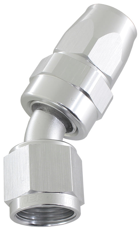 ALLOY 30 DEG HOSE END -4AN    SILVER SWIVEL NUT SUIT TEFLON